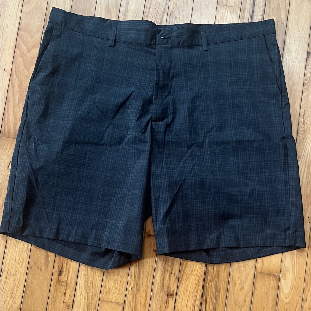 Men's Black Plaid Shorts